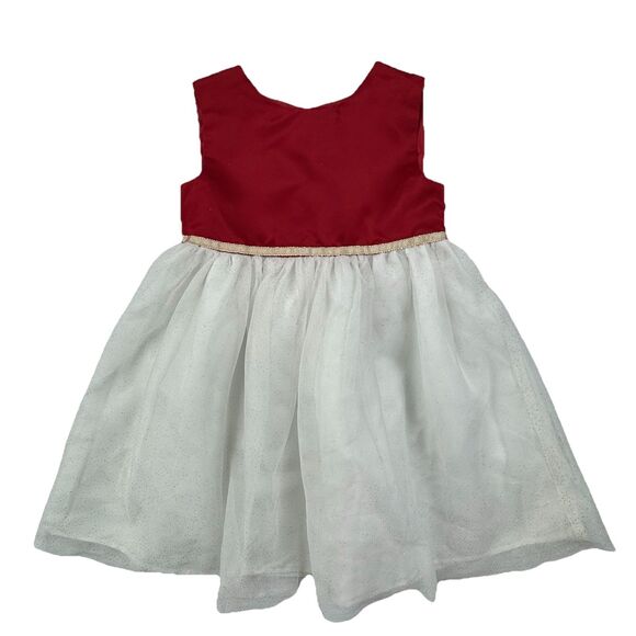 Blueberi Boulevard Girls Red White Holiday Party Dress Size 5 Sleeveless Tulle - Picture 1 of 9